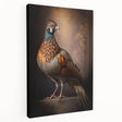 Stretched canvas artwork showcasing a vibrant abstract design in bold colors, displayed from the side to highlight its depth and texture, perfect for modern home decor.