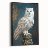 Framed black canvas showcasing a modern abstract design, positioned at an angle to highlight its depth and texture, perfect for contemporary home decor.