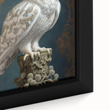 Close-up of a framed canvas showcasing vibrant abstract art with bold colors and intricate patterns, perfect for modern home decor or gallery displays.