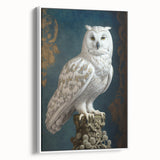 Framed canvas wall art showcasing a serene landscape with soft pastel colors, elegantly displayed from a white side view, perfect for modern decor.