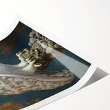 Rolled canvas print showcasing vibrant African tribal art design with intricate details, expertly textured surface, and securely packaged in a protective cardboard tube for shipping.