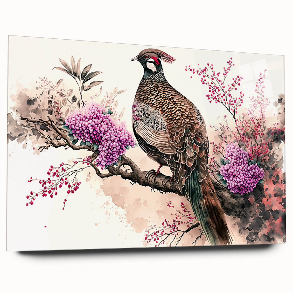 Acrylic glass side view showcasing a sleek, modern design, featuring clarity and brightness, ideal for contemporary home decor or art display.