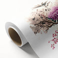 Rolled canvas showcasing vibrant African tribal wall art, intricately designed with bold colors and patterns, securely packaged in a protective cardboard tube.