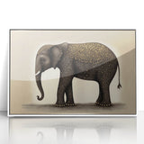 Framed acrylic artwork showcasing a modern abstract design in shades of white and gray, ideal for home decor or office settings, emphasizing minimalism and elegance.