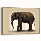 Framed gold side view of a textured canvas art piece depicting an abstract design, perfect for home decor and enhancing modern interior aesthetics.