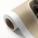 Rolled canvas showcasing a vibrant African tribal wall art design with intricate patterns, securely packaged in a durable cardboard tube, ideal for home decor enthusiasts.