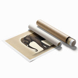 Rolled canvas print showcasing a vibrant abstract design with intricate patterns in bold colors, securely packaged in a protective cardboard tube, ideal for interior decor.