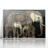 Framed acrylic print showcasing a serene coastal landscape with vibrant blue waters and lush greenery, perfect for home decor or office art enhancement.