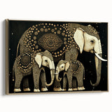 Framed canvas artwork showcasing a vibrant abstract design with gold accents, displayed in a side view to highlight its depth and elegance, perfect for modern home decor.