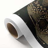 Rolled canvas showcasing vibrant African tribal wall art, featuring intricate patterns and rich colors, securely packaged in a protective cardboard tube.