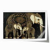 Rolled canvas print showcasing vibrant African tribal art, featuring intricate patterns and rich colors, securely packaged in a durable cardboard tube for safe shipping.