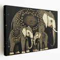 Stretched canvas side view showcasing vibrant African wall art with intricate patterns and rich colors, designed for home decor and artistic displays.