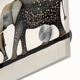 Close-up of a vibrant acrylic glass sheet showcasing intricate patterns and textures, illuminated to highlight its glossy finish and colorful details, ideal for modern decor.