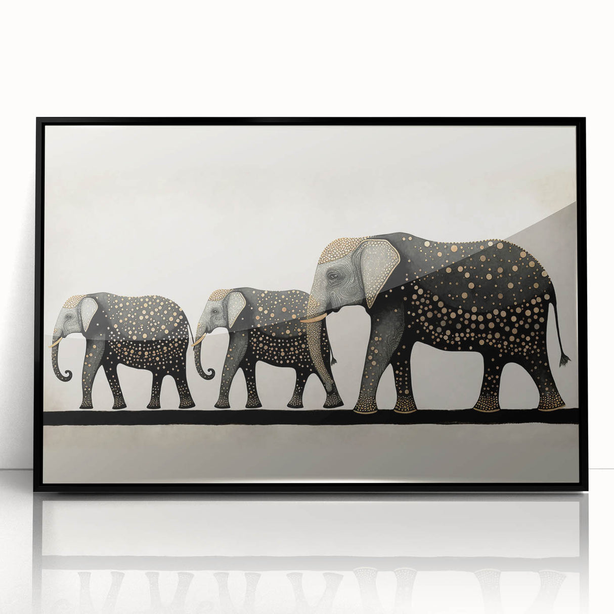 Framed acrylic print showcasing a sleek black design with a modern aesthetic, ideal for contemporary home decor. Perfect for adding a touch of sophistication to any space.