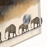 Close-up of a clear acrylic glass sheet with a smooth surface, showcasing vibrant colors and reflections, ideal for modern decor or art displays.