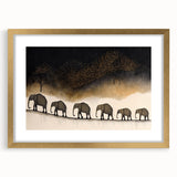 Elegant gold frame showcasing a matted artwork, viewed from the front, ideal for enhancing home decor with a touch of sophistication. Perfect for art enthusiasts and interior designers seeking premium framing options.
