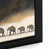 Close-up of a rolled canvas featuring vibrant African tribal wall art, showcasing intricate patterns and textures, elegantly packaged in a protective tube for safe delivery.