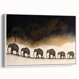 Framed canvas artwork showcasing a serene landscape with soft colors, displayed against a white wall, enhancing modern home decor aesthetics.