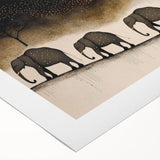 Rolled canvas showcasing vibrant African tribal wall art, featuring intricate patterns and rich colors, securely packaged in a protective cardboard tube.