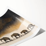 Rolled canvas print showcasing vibrant African tribal wall art with intricate patterns and textures, securely packaged in a protective cardboard tube for safe shipping.