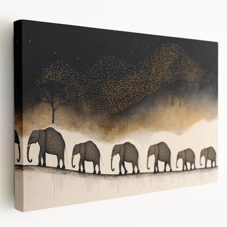 Stretched canvas print showcasing a vibrant abstract design with vivid colors, displayed from a side view to highlight its depth and texture. Perfect for modern decor.