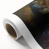 Rolled canvas showcasing vibrant African tribal wall art with intricate patterns and textures, securely packaged in a robust cardboard tube for protection and easy transport.