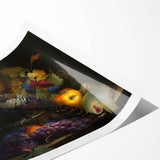 Rolled canvas print showcasing a vibrant African tribal design with intricate patterns, presented in a durable cardboard tube for safe shipping and storage. Perfect for adding cultural flair to home decor.