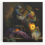 Stretched canvas print showcasing vibrant African tribal art design with intricate patterns, ideal for home decor and cultural accent pieces.