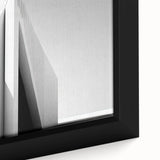 Extra large framed canvas featuring black textured art with colorful abstract designs, ideal for living room decor.