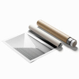 Extra large rolled canvas print featuring a floral art design in pastel shades.