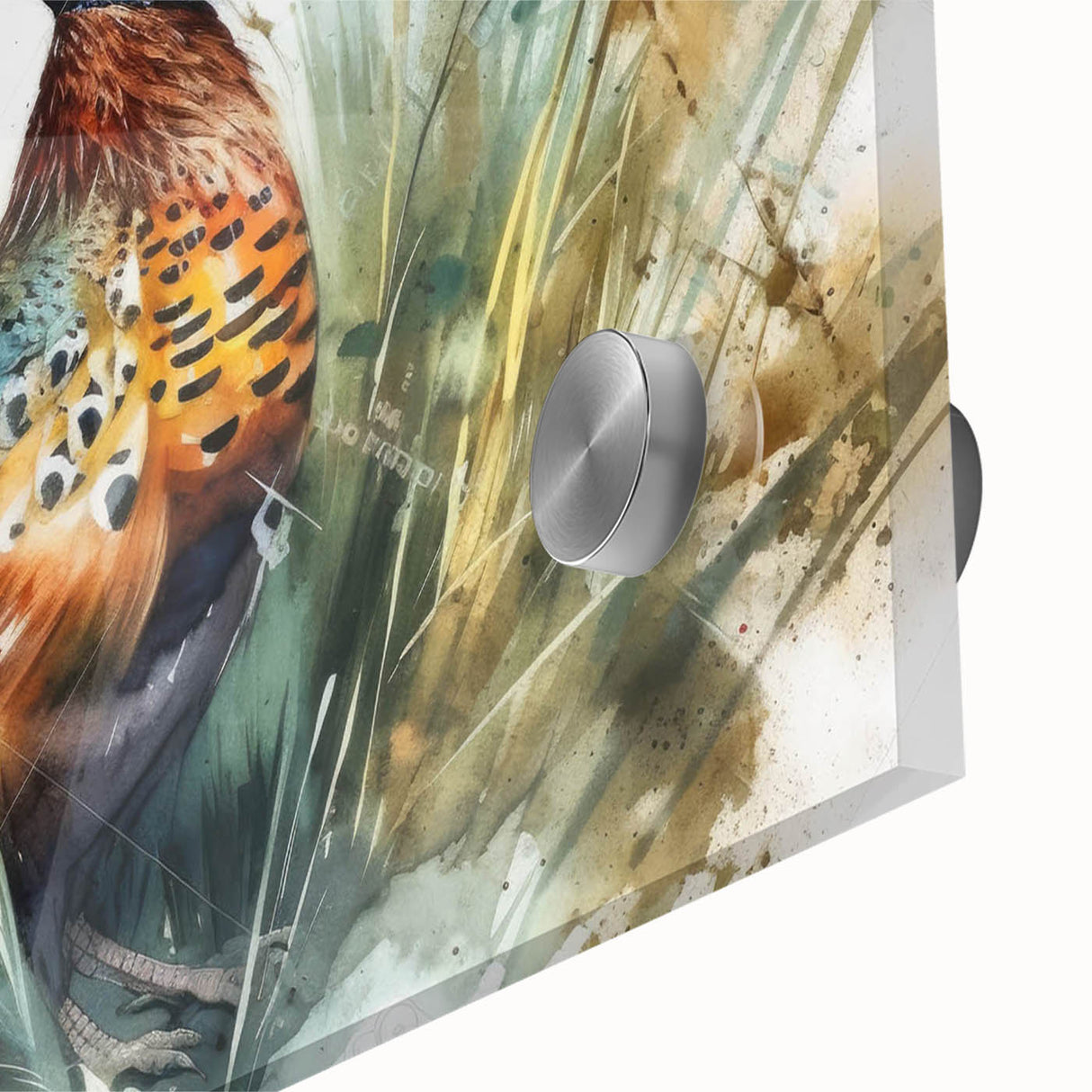 Close-up of a vibrant acrylic glass surface reflecting light, showcasing intricate patterns and colors, ideal for modern home decor or art displays.