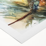Rolled canvas showcasing vibrant African tribal wall art design, featuring intricate patterns and rich colors, securely packaged in a durable cardboard tube for safe shipping.