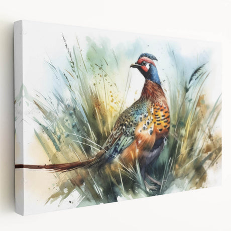 Stretched canvas side view showcasing vibrant abstract art in bold colors, emphasizing texture and depth, ideal for modern home decor or gallery displays.