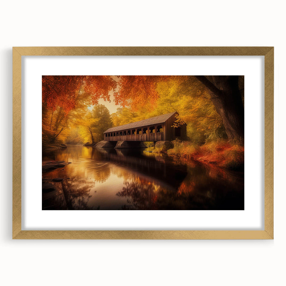Extra large abstract art print featuring textured swirls in earth tones, framed in gold, suitable for living room decor.