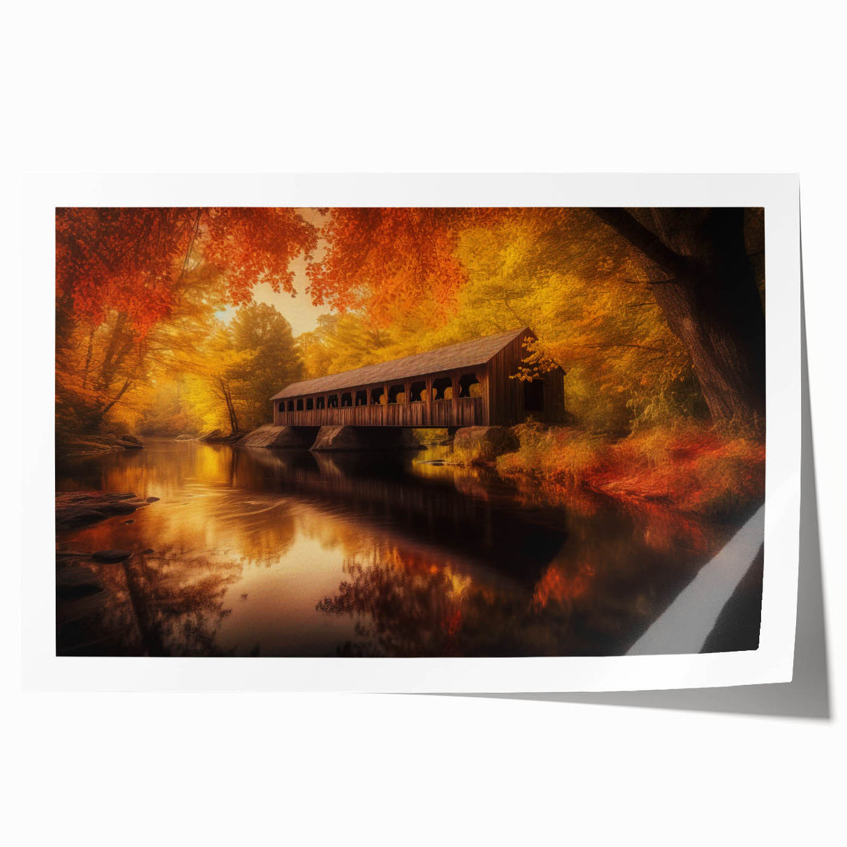 Extra large rolled canvas print featuring a floral design in muted watercolor tones.