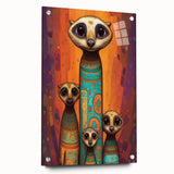 Acrylic glass side view displaying vibrant colors and fine details, secured with pins for stability, ideal for showcasing artwork or photographs in modern decor.