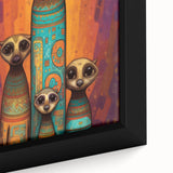 Framed canvas showcasing a vibrant abstract landscape with rich colors, ideal for modern home decor, highlighting intricate brushwork and texture.