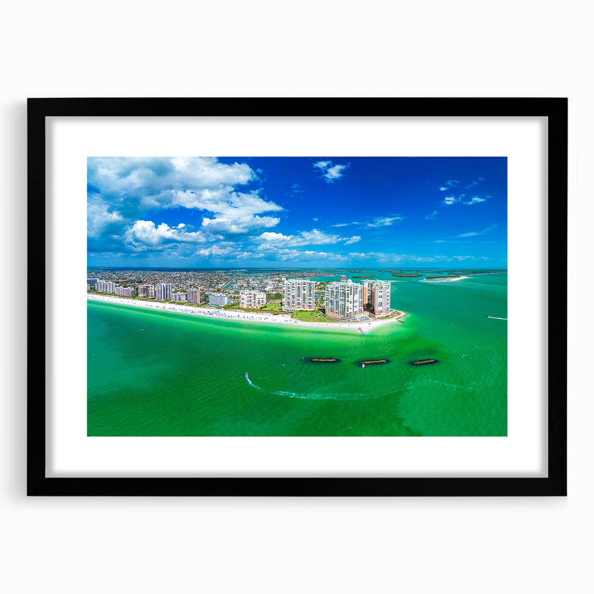 Extra large abstract art print featuring a textured mix of vibrant colors on a black framed canvas.