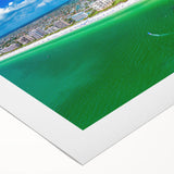 Art Deco poster of a geometric pattern in gold and black on rolled canvas, suitable for dining room wall art.