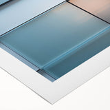 Art deco poster featuring geometric patterns and metallic colors on rolled canvas, suitable for dining room decor.