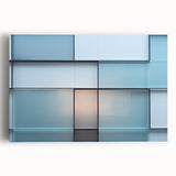 Large black and white acrylic print of assorted kitchen utensils, ideal for kitchen wall art.