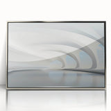 Art deco poster featuring geometric patterns in silver and black on acrylic, ideal for modern nursery wall art.