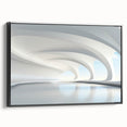 Framed canvas of a black and white landscape painting, ideal for bedroom wall decor.