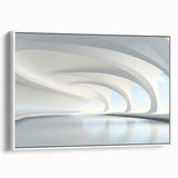 Framed canvas featuring a vintage black and white landscape painting, ideal for bedroom wall art.