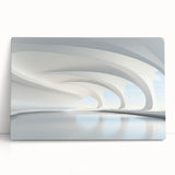 Large black and white abstract print on stretched canvas, ideal for kitchen wall art or bedroom ambiance.