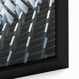 Extra large framed canvas featuring textured black wall art with colorful abstract accents, ideal for living room decor.