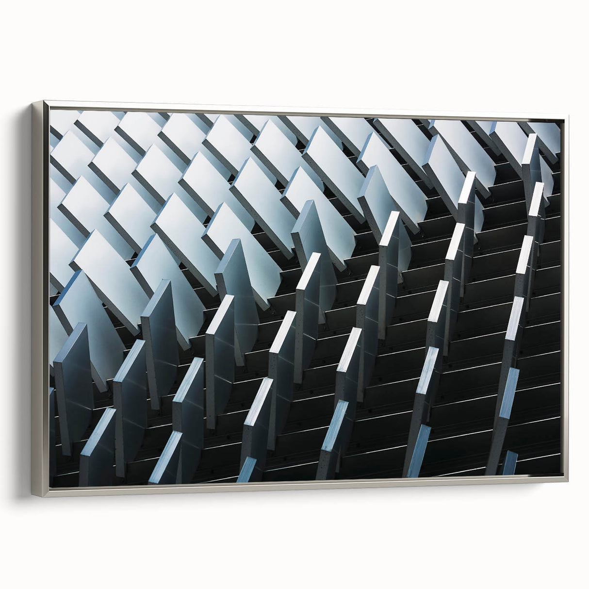 Framed vintage poster art on canvas featuring vibrant, colorful abstract patterns, ideal for living room decor.