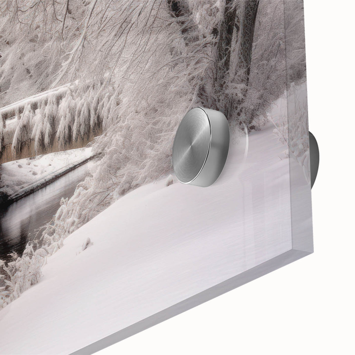 Large abstract wall art in muted earth tones on acrylic glass, mid-century modernist style, ideal for dining room art.