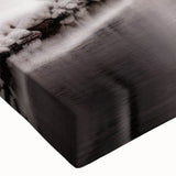 Large art featuring a black and white landscape painting on stretched canvas, ideal for bedroom wall decor.