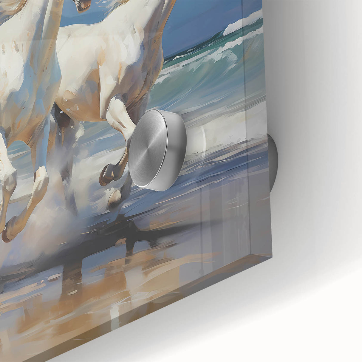 Close-up of a vibrant acrylic glass piece showcasing intricate patterns and reflections, emphasizing its clarity and color depth, ideal for contemporary home decor.